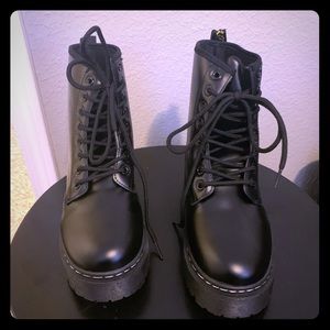 Black platform boots!